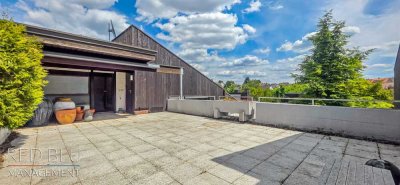 Charmantes Reihenmittelhaus mit vielseitiger Raumaufteilung, Kaminzimmer, Garten und Dachterrasse