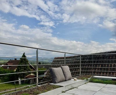 Lebe lieber ungewöhnlich  - Loft-Penthouse Luxus Wohnung 150m2 4 Zi. Traumblick Dachterasse