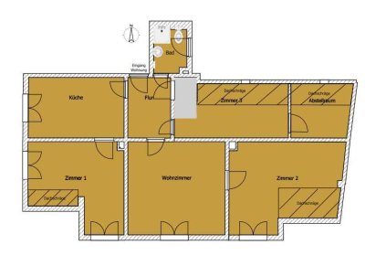 Ansprechende und modernisierte 4-Raum-DG-Wohnung in Hirschberg an der Bergstraße