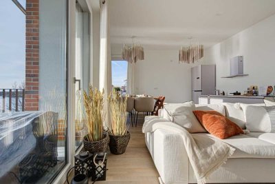 Loggia Living: Ihre NEUBAU-Wohnung am Wasser – bodentiefe Fenster – viel Licht – hochwertige Bäder