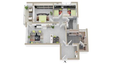 *Lichtdurchflutete 3-Zimmer in ruhier Nebenstraße*