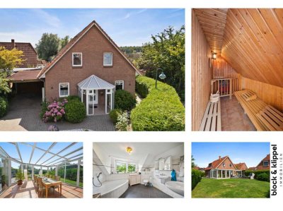 Familienidylle in Schönkirchen: Helle Räume, Wintergärten und Sauna