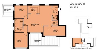 Exklusives Penthouse mit 4 Zimmern und Dachterrasse in Kiel-Südfriedhof