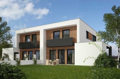 Moderne Doppelhaushälfte, massiv und energiesparend gebaut, mit schönem Garten, individuell planbar