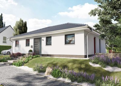 *Moderner Bungalow mit 110 m² Wohlfühlfläche für die ganze Familie inkl. schönem Grundstück*