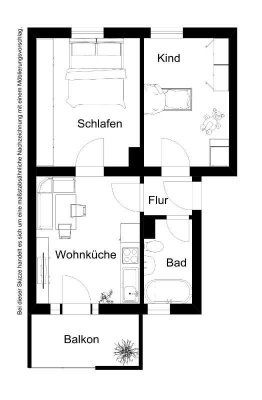 47108/24 Renovierte 2-Zimmer-Wohnung in Düsseldorf-Mörsenbroich