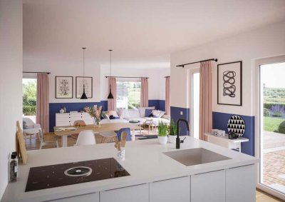 Traumhaus nach eigenen Wünschen auf vorhandenem Grundstück mit Blick ins Grüne