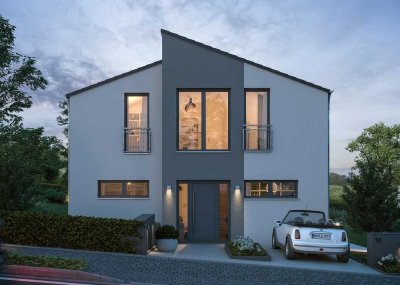 Stilvoll und Nachhaltig: Effizientes Doppel-Pultdach-Wohnen
