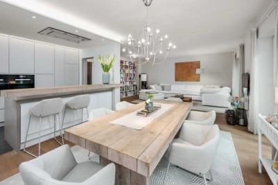 Luxuriös, modern, stilvoll – exklusive Gartenwohnung im grünen Volksdorf