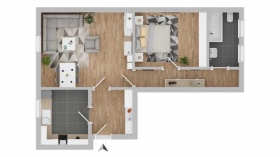 Alltagstauglich geschnittene 2-Zimmer-Wohnung in Wuppertal