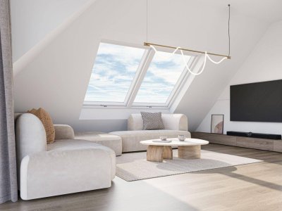 THE ARIK - Dachgeschoß mit Haltung – 3 Zimmer mit Terrasse &amp; Blick ins Grüne