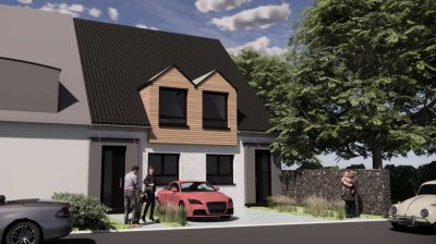Reihenmittelhaus, Effizienzklasse A+, KfW 40, PV.-Anlage, Keller, Fußbodenheizung und Grundstück !