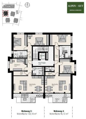 Exklusive Neubauwohnung (1. OG) im Herzen von Sonthofen