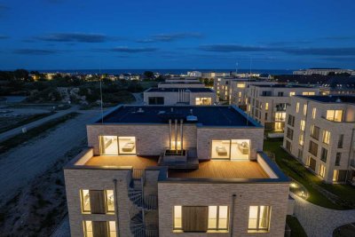 Anlageobjekt zur späteren Selbstnutzung?
Luxus-Penthouse – 213 m² Wfl., 90 m² S/W Dachter. Meerblic