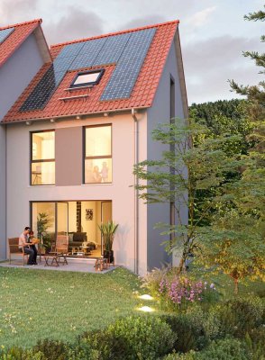 Baubeginn erfolgt - Repräsentatives Reihenendhaus mit großem Garten - KfW 40