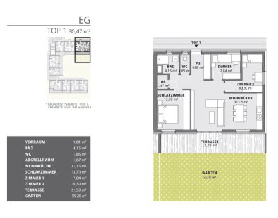 BAUSTART - Exklusive Eigentumswohnung (80m²) mit großer Terrasse und Eigengarten in Fürstenfeld! Provisionsfrei!