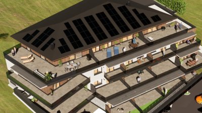 Penthaus Top 1, 107,15m² inkl. 86,77m² Terrasse mit Fernblick