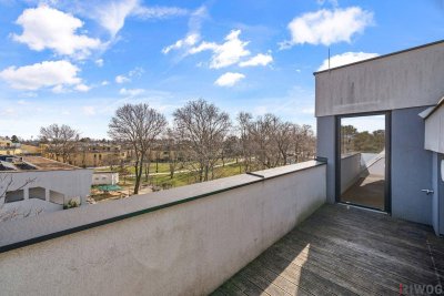 Nähe U2 I 2. DG I Terrasse I Stellplatz optional I Klimaanlage I Lobau und Oberes Mühlwasser