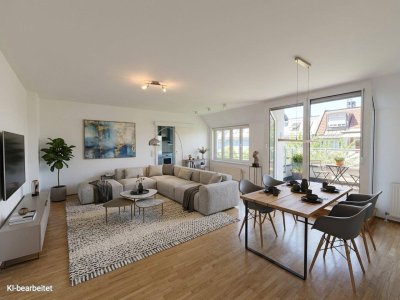 Ankommen und Wohlfühlen – Großzügige Maisonette mit Terrasse ins Grüne
