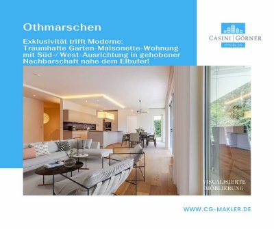 Exklusivität trifft Moderne: Garten-Maisonette-Wohnung in gehobener Nachbarschaft nahe Elbufer!
