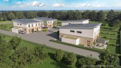 Moderne Pultdachhäuser im Hildener Süden
