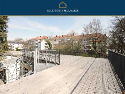 Dachterrasse - hohe Räume - zentrale Lage: Kernsanierte 3,5-Zi.-Wohnung im Herzen Landshuts