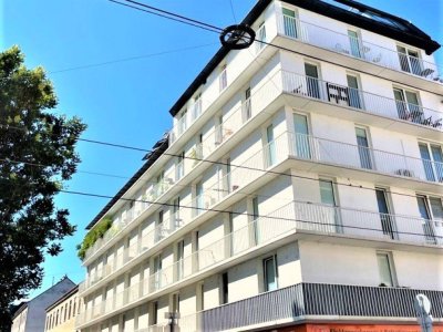 HUBERGASSE! Sonnige 46 m2 Neubau mit 4 m2 Balkon, Wohnküche, 1 Zimmer, Wannenbad, Parketten, Ottakringer Straße-Nähe