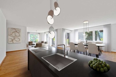 3,5-Zimmer Neubauwohnung mit Weitblick und 135qm Terrasse