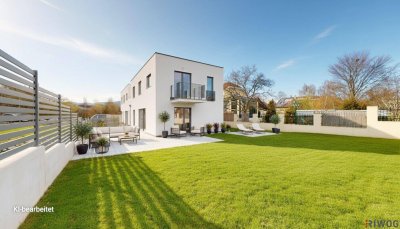 ERSTBEZUG | Exklusive Doppelhaushälfte | ca. 353 m² Garten | 4-5 Zimmer | Süd/Ost | Luftwärmepumpe | 2 KFZ-Stellplätze | 5 Minuten ins Zentrum Perchtoldsdorf