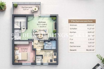 IMMOBILIENSTARTER AUFGEPASST! 2-ZIMMER EIGENTUMSWOHNUNG MIT DACHTERRASSE IN ZENTRALER LAGE!