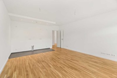 Erstbezug+Südloggia - Helle 2-Raum-Wohnung - Fußbodenheizung, Parkett, Wannenbad, Aufzug, TV-Spiegel