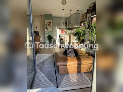 Tauschwohnung: 2,5 Zimmer Wohnung im Neubau mit Terrasse und Garten