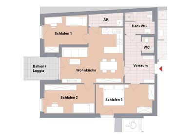 PROVISIONSFREI! Neubauprojekt - St.Leonhard! 4-Zimmerwohnung mit Innenhofbalkon!