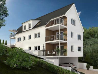 Neubau Holzmassivhaus: attraktive 2-Zi-Terrassenwohnung mit Garten in Stolberg (Rhld.)