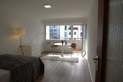 Helle möblierte 1-Zi-Wohnung mit Balkon im ruhigen Innenhof | Stuttgart-West