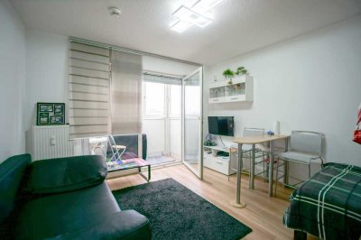 Vollmöbliertes 1-Zimmer-Apartment mit Wintergarten in zentraler Lage von Nürnberg – attraktiver Stan