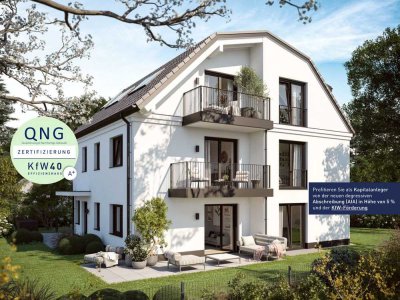 NEUBAU-Gartenwohnung mit zusätzlichem, taghellen Raum im Souterrain (inkl. 2. Bad)