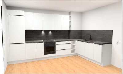 Terrassenwohnung mit neuer Küche direkt am Bunten Garten mit Blick auf den Wasserturm