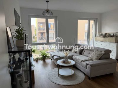 Tauschwohnung: Schicke 3-Raum Wohnung | Neubau mit Balkon und Fußbodenheizung