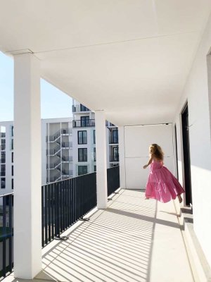 Lichtdurchflutete 3-Zi. Whg mit riesigem Balkon am Kunstpark