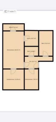Frisch Renovierte 3-Zimmer-Wohnung in Schwerin; Ludwigsluster Chaussee 1