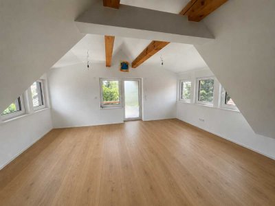 KfW 55 Erstbezug: helle 3,5 Zimmer Dachgeschosswohnung mit Balkon - in Fürth Nord