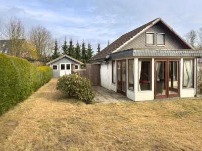 Schlei: Kleines Ferienhaus mit eigenem Bootsliegeplatz in fußläufiger Entfernung