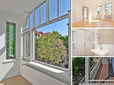 BESICHT. 18.10. ab 13 h, TOP-Altbau-Jugendstil-Whg., vollst. san. 2020, gr. Blk., Wi.gart, Stuck