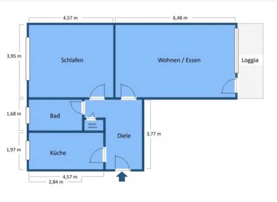 NUR NOCH EINZIEHEN! Kürzlich renoviert! 2 Zimmer-Wohnung im 1. OG in Meerbusch