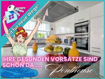 ICH HAB'S GEFUNDEN - MEIN PENTHOUSE: 4,5 Zi., 2x TG-Stellplatz, XL-Terrasse und ein privater Aufzug!
