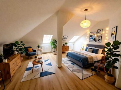 � NEU! Exklusives Apartment im Dachgeschoss I Neue Einbauküche I Tageslichtbad mit Wanne