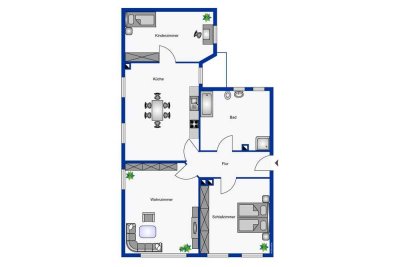 geräumige 3 Zimmerwohnung in zentraler Lage von Gera