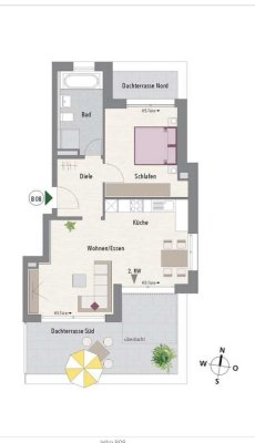 Seltene Gelegenheit und sofort bezugsfrei: 2-Zimmer-Penthouse in Ludwigsburg