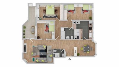 Großzügige 4,5 Zimmer-Wohnung mit Balkon in Herzen von Degerloch zum reinen Objektpreis (Erbpacht)